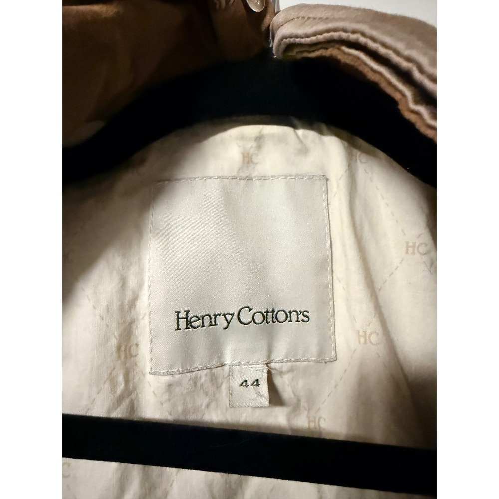 Henry Cottons Mens Tan Field Jacket Made in Italy Hooded Size 44 - Picture 3 of 7